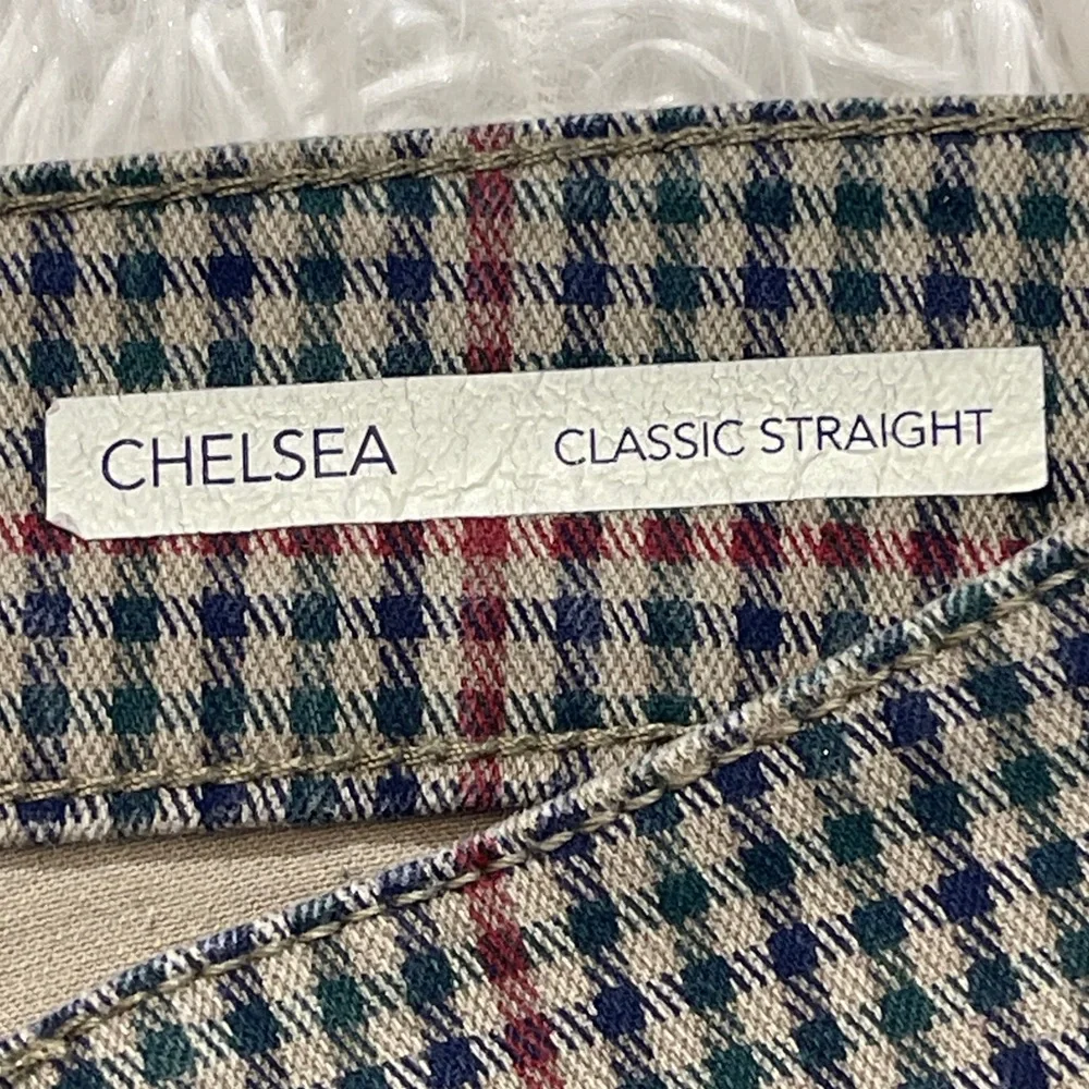 Code Bleu CHELSEA  CLASSIC STRIGHT Checkered JEANS SIZE 12